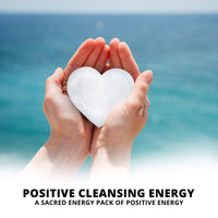 Himalayan Glow 10cm Selenite Crystal Heart Stone for Healing and Meditation, Stone-10 cm, White