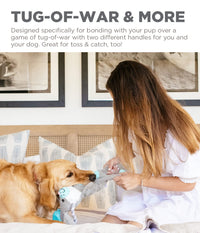 Outward Hound Scrunch Bunch Bunny Interactive Plush Squeaky Dog Tug Toy