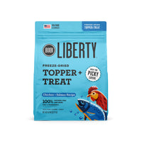 BIXBI Liberty Freeze Dried Dog Food Topper + Dog Treat, Chicken and Salmon Recipe, 4.5 oz - 100% Meat and Organs, No Fillers - Pantry-Friendly Raw Treat or Food Topper - USA Made in Small Batches