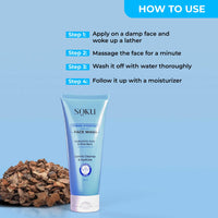 SOKU Intense Hydrating Daily Face Wash | With Hyaluronic Acid and Pine Bark Extract | Suitable For Dry Skin | Pore Cleansing & Dirt Control | Men & Women - 100 ml