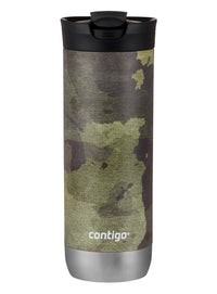 Contigo Huron Vacuum-Insulated Stainless Steel Travel Mug with Leak-Proof Lid, Keeps Drinks Hot or Cold for Hours, Fits Most Cup Holders and Brewers, 20oz Camo