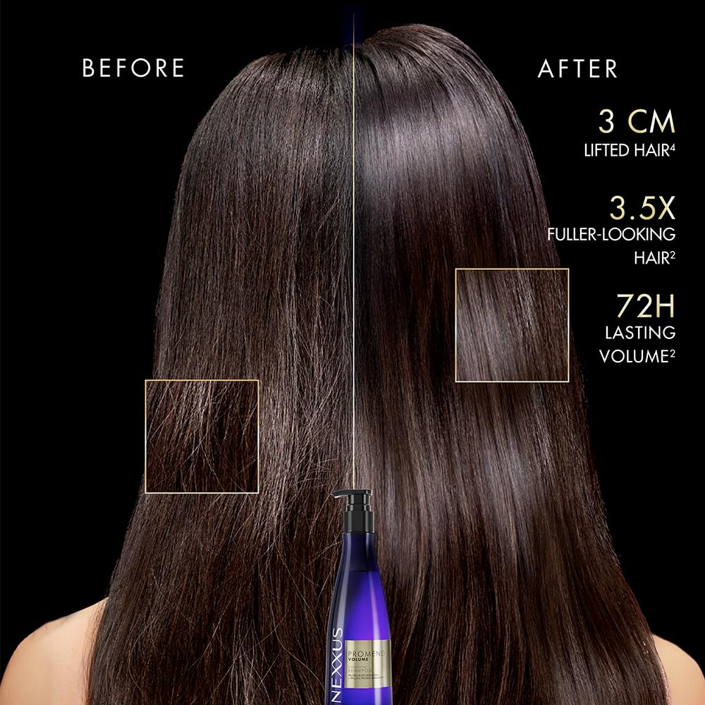 Nexxus Promend Volumizing Shampoo I 250 ml | 3.5X Fuller Hair | Powered by Patented Bond Generation Tech with Elastin Protein