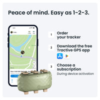 Tractive XL GPS Tracker & Health Monitoring for Dogs (50 lbs+) - Market Leading Pet GPS Location Tracker | Wellness & Escape Alerts | Waterproof | Works with Any Collar (Green)