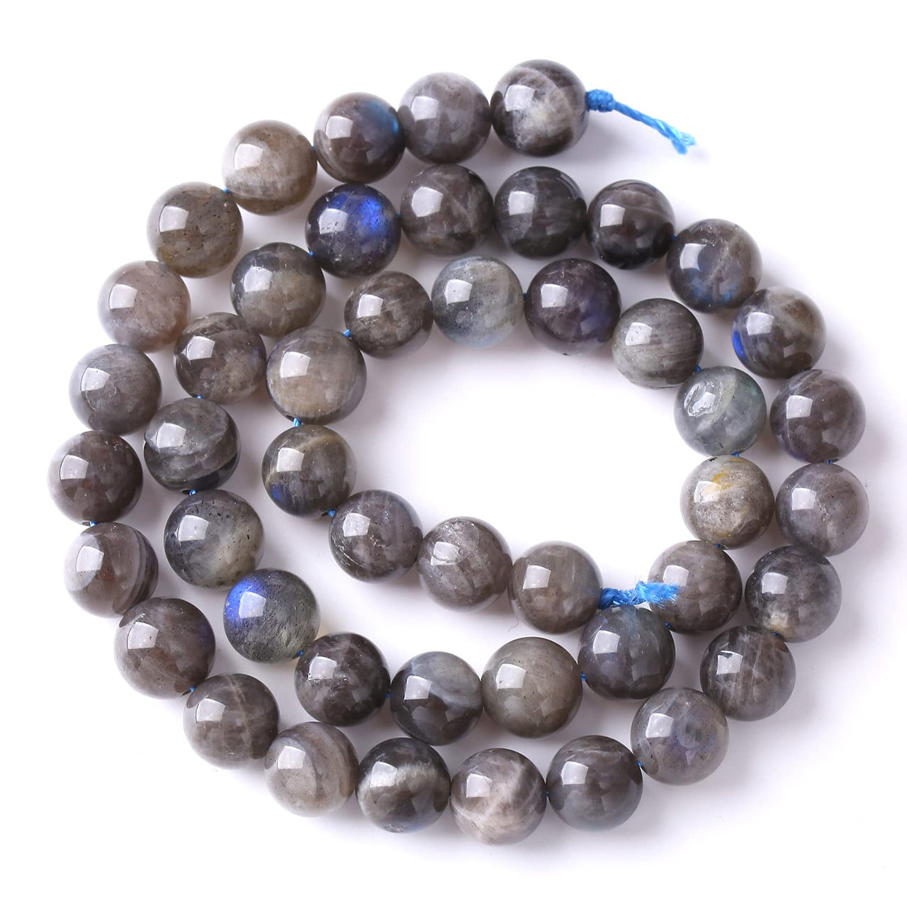 8mm 45pcs AAA Natural Labradorite Gemstone Beads for Jewelry Making Crystal Energy Stone Healing Power DIY Bracelet Necklace 15" Gray Labradorite 8mm