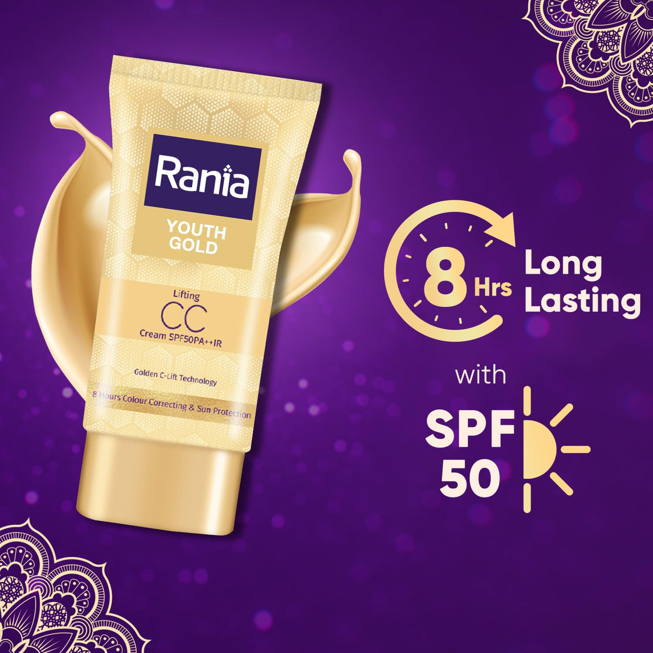 Rania CC Cream SPF50PA++IR with Vitamin C,24K Gold & Rania Night Cream with Vitamin C, 24K Gold, Niacinamide
