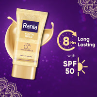 Rania CC Cream SPF50PA++IR with Vitamin C,24K Gold & Rania Night Cream with Vitamin C, 24K Gold, Niacinamide