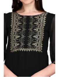 SIRIL Women's  Rayon Foil Printed Straight Kurta