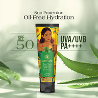 Ashpveda Aloe Vera Sunscreen SPF 50PA++++ | Broad Spectrum UVA/UVB & Blue Light Protection | Hydrating, Lightweight, Fast Absorbing, No white-cast, Non greasy | For Normal to Oily Skin (100ml)