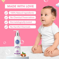 The Moms Co Natural Baby Lotion, Enriched with Organic Shea Butter & Vitamin E | No Dimethicone & Long Lasting Moisturization | Dermatologically Tested, No Toxins & Allergens - 200 ML