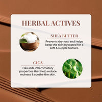 Just Herbs Super Hydrating Born To Sculpt Long Stay Bronzer Stick with Shea Butter | Richly Pigmented | Defines and Uplift Appearance | Matte Finish | All Skin Types for Women 14g (Cappucino)