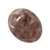 Strawberry Quartz Palm Stone - Hot Massage Worry Stone for Natural Body Chakra Balancing, Reiki Healing and Crystal Grid Strawberry Quartz