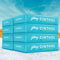 Cinthol Cool Soap, 100g (Pack of 8) | with Icy-cool Menthol | Soaps For Bath | Grade 1 Soap | For All Skin Types