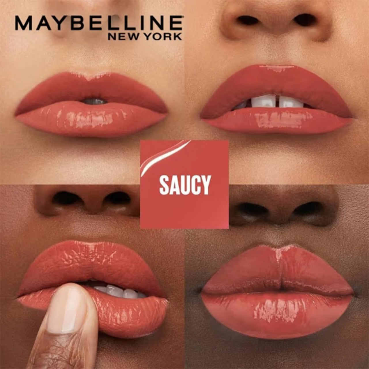 Maybelline New York SuperStay Vinyl Ink Liquid Lipstick - Saucy, Instant Shine & Transfer Proof. SuperStay Vinyl Ink Liquid Lipstick Last Up To 16 Hours, Enriched With Vitamin E & Aloe | 4.2ml