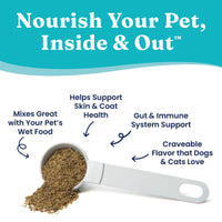 Solid Gold SeaMeal Multivitamin for Cats & Dogs - Kelp Powder Cat & Dog Supplement - Omega 3 & Digestive Enzymes for Skin & Coat, Gut + Immune Support - 1 LB