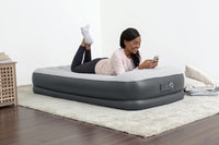 SleepLux Durable Inflatable Air Mattress with Built-in Pump, Pillow and USB Charger King 22