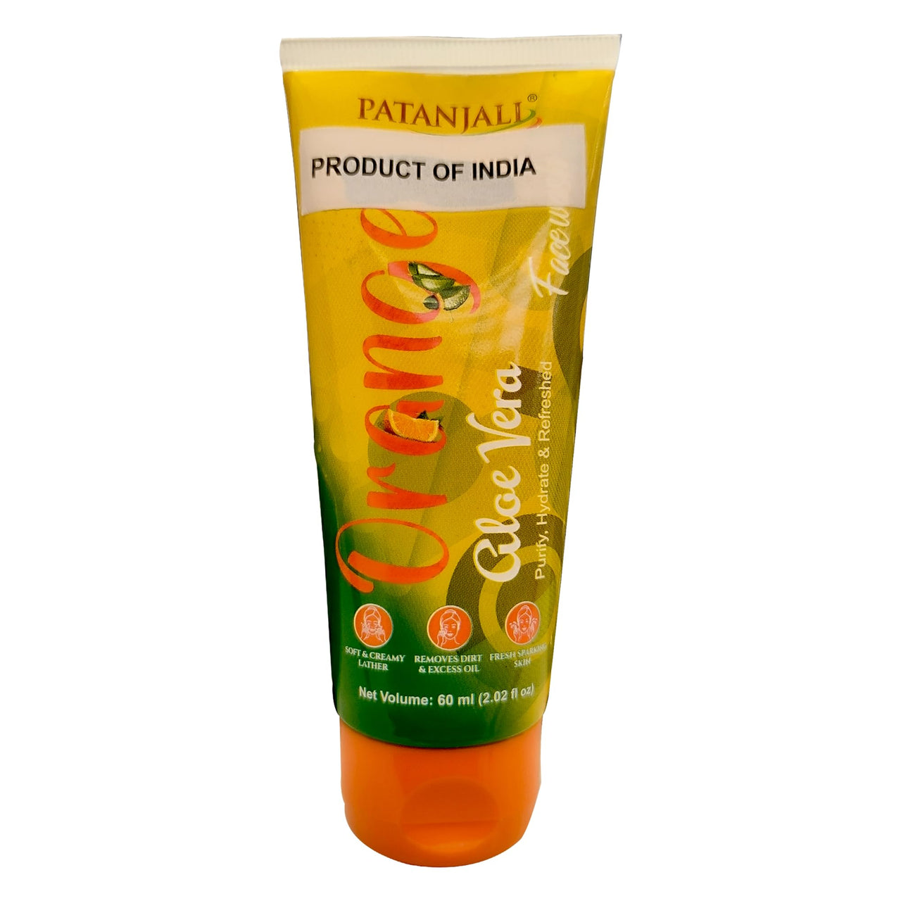 Patanjali Face Wash - Orange And Aloevera (60g) (Pack of 3)