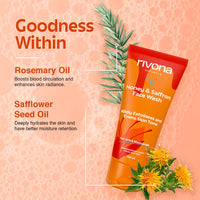 Rivona Naturals Honey & Saffron, brightening facewash with Niacinamide, Kojic Acid l Daily Gentle Face Cleanser For All Skin Types 100gm