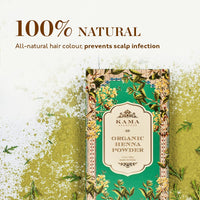 Kama Ayurveda Organic Henna Powder, 100g - Brown & Kama Ayurveda Nalpamaradi Thailam Skin Brightening Treatment- 50 ml & KAMA AYURVEDA ELADI HYDRATING FACE CREAM 8GM
