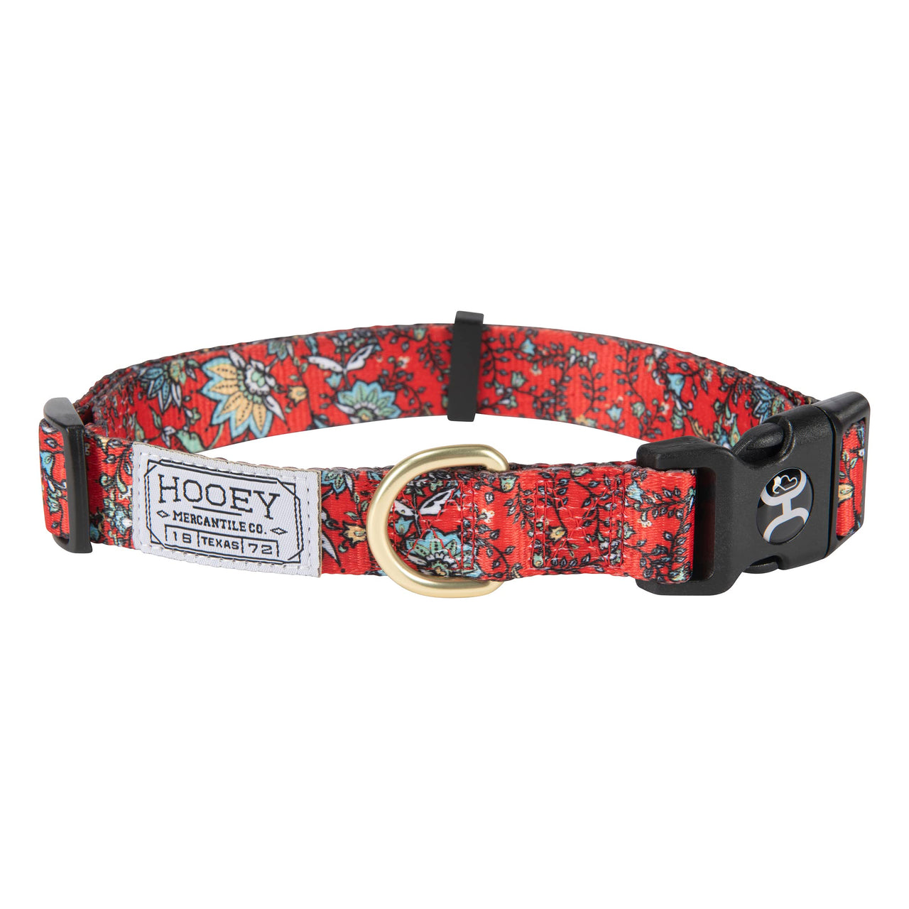 Hooey Nomad Dog Collar, Durable Polyester Webbing Collar with Graphic-Inspired Prints, Western Floral, Medium