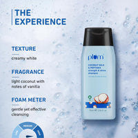 Plum Coconut Milk & Peptides Shampoo for Dry & Frizzy Hair | Provides 22X Shiny & Softer Hair | Paraben-Free | Hair Shampoo for Women & Men | for Straight, Wavy & Rough Hair | pH Balanced | 75ml