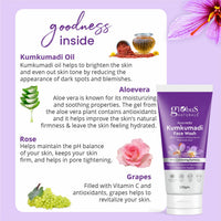Globus Naturals Kumkumadi Skin Lightening Face Care Combo, Set of 2, Face Wash & Face Pack