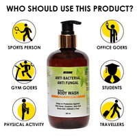 MENSOME Natural Anti Bacterial & Anti Fungal Body Wash Gel, Chemical Free, Men & Women In 300 Ml