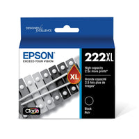 Epson 222 Claria Ink High Capacity Black Cartridge (T222XL120-S) Works with Workforce WF-2960, Expression XP-5200 Ink Cartridge
