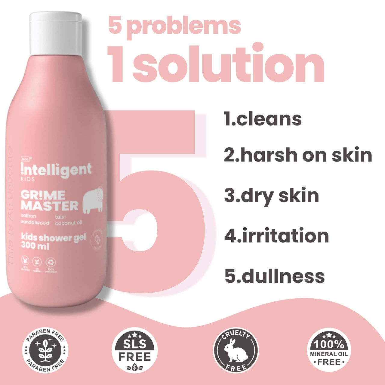 TuCo® Intelligent Kids Mild Body Wash 300ml with Tulsi, Saffron, Sandalwood Proven Effectiveness