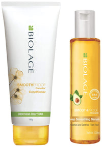 Biolage Smoothproof Floral Conditioner|Paraben Free| Provides Humidity Control & Anti-Frizz Smoothness |For Frizzy Hair & Smoothproof Deep Smoothing 6-In-1 Professional Hair Serum,1 Count