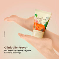 moha: Foot Cream For Rough, Dry and Cracked Heel, Feet Cream For Heel Repair With Benefits Of AleoVera, Papaya & Peppermint (100gm (Pack of 1))