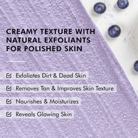 Mcaffeine Blueberry Breeze Body Scrub for Glowing Skin With Coffee, Apricot & Shea Butter | Removes Tan, Nourishes, Moisturizes | Exfoliating Scrub | Fruity Aroma for Men & Women - 175G