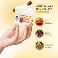 Ayouthveda Dates & Honey Moisturising Cold Cream| Deep Nourishing & Skin Hydrating Moisturizer | Removes Skin Dryness With Fast Observing & Non-Greasy Solution (Pack of 3-50g each)