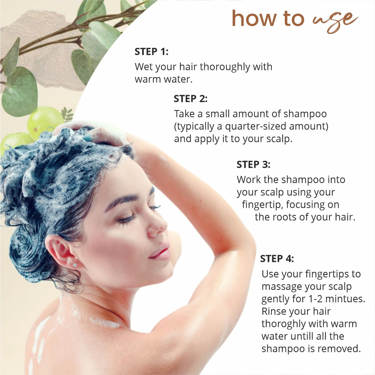 Globus Naturals Amla Reetha Shikakai Shampoo - Natural & Mild Cleanser for Healthy Hair and Scalp, Suitable for All Types, Set of 2, 100 ml