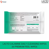Lacto Calamine Daily Face Cleansing Wipes with Aloe Vera, Cucumber & Vitamin E, White, Pack of 3, 75 Count & Calamine Oil Control Face Wipes, White, 60 Count, Pack of 2