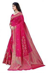 Amazon Brand - Anarva Soft Heavy & Cotton Silk Sarees for women, Beautiful saree free size with unstitched Blouse Piece