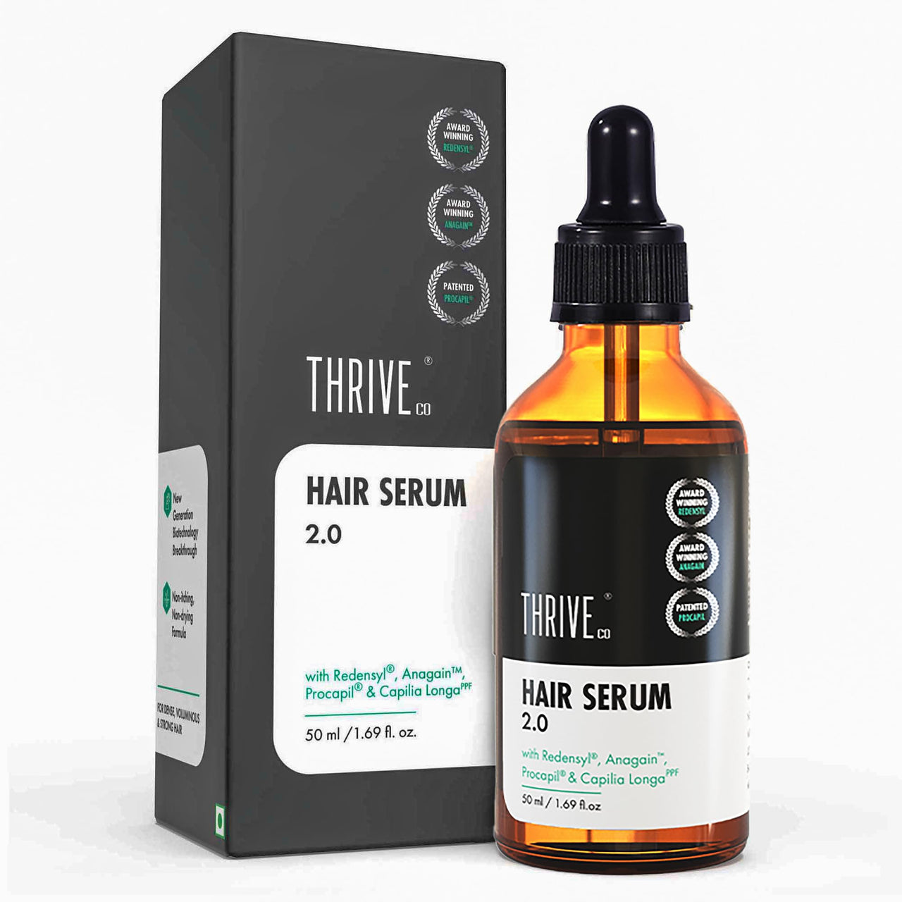 ThriveCo Hair Growth Serum 2.0 For Hair Growth & Hair Fall Control | with Redensyl + Anagain + Rosemary + Procapil + Capilia Longa | For Men & Women | 50ml