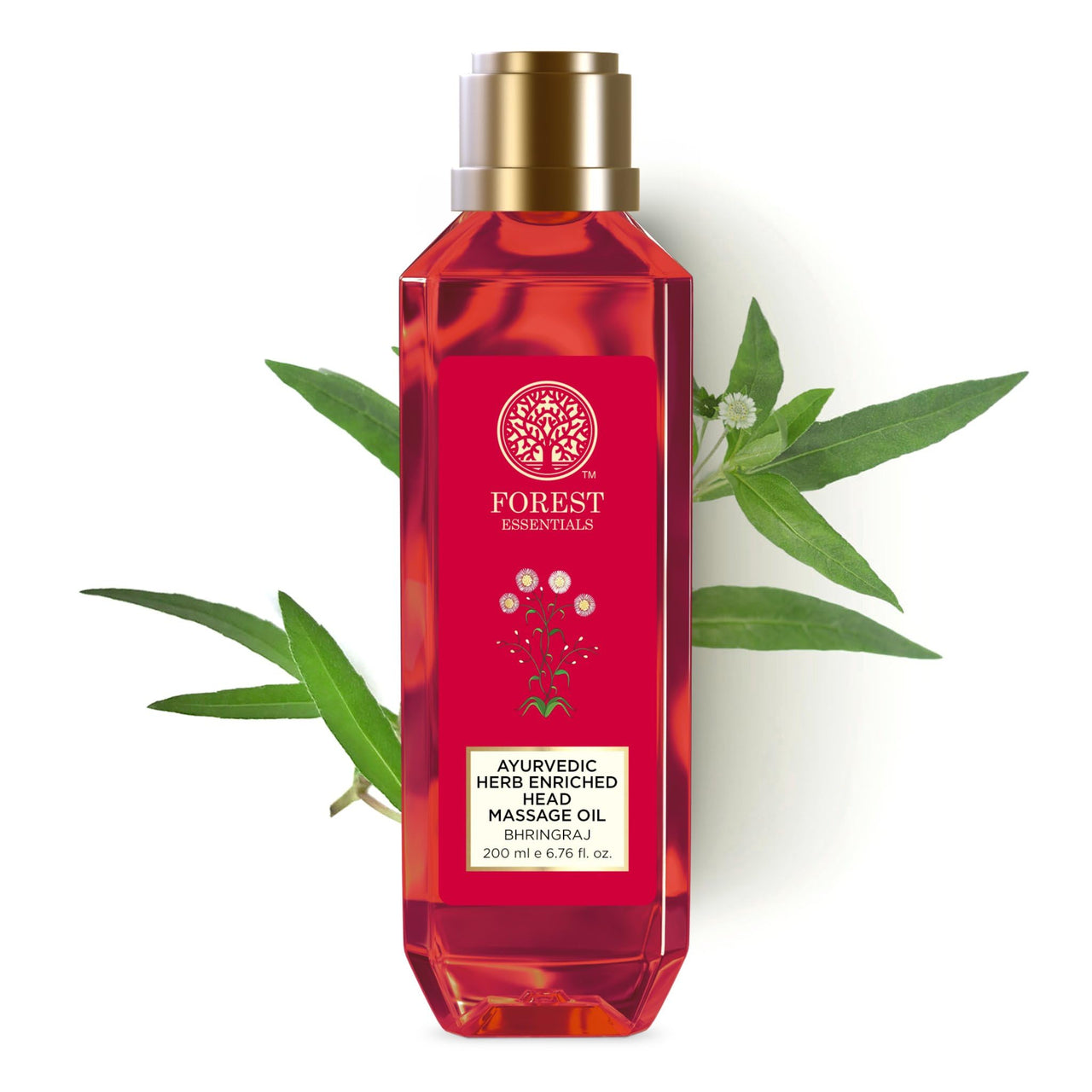 Forest Essentials Ayurvedic Bhringraj Head Massage Oil For Stronger, Thicker Hair | Helps Reduce Dandruff and Dry Scalp | Promotes Hair Regrowth | Reduces Hair Fall | Cold Pressed & Natural