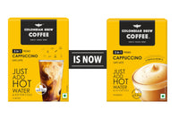 Colombian Brew 3 in 1 Cappuccino Café Latte, Instant Coffee Powder Premix, 10 Sachets Box