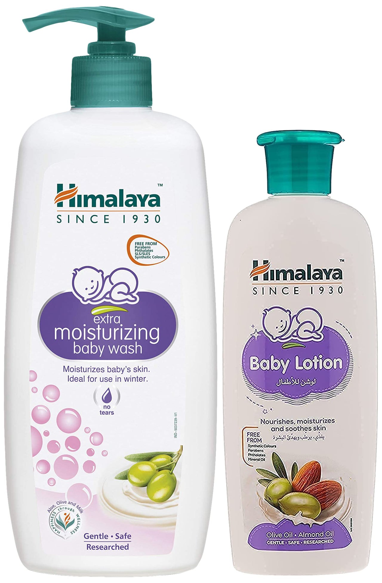Himalaya Extra Moisturizing Baby Wash, 400 ml & Himalaya Baby Lotion (200ml)