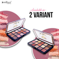 Shryoan Fantasy Dream 15-Color Noble Eyeshadow Palette | Highly Pigmented, Easily Blendable and Matte Finish, For Creative Eye Look (Shade-01)