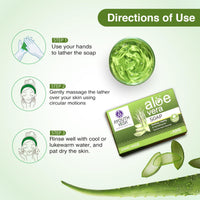 Ayouthveda Aloe Vera Bathing Bar for Nourishes & Hydrate the Skin (Pack of 3, 100g each)