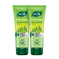 Joy Skin Purifying Neem Face Wash for Oily & Acne-Prone Skin | Fights Pimples, Controls Excess Oil & Unclogs Pores | Natural Antibacterial Formula | Men & Women 100ml x 2