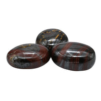Tiger Iron Palm Stone - Hot Massage Worry Stone for Natural Body Chakra Balancing, Reiki Healing and Crystal Grid Tiger Iron