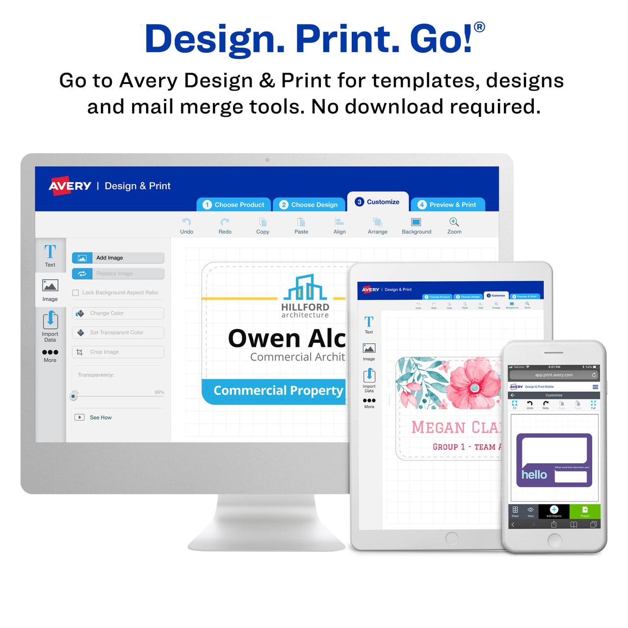 Avery Heavy Duty Badge Holders with Clips, 2.25" x 3.5", Landscape, 50 Clip Style Name Badge Holders (2921)