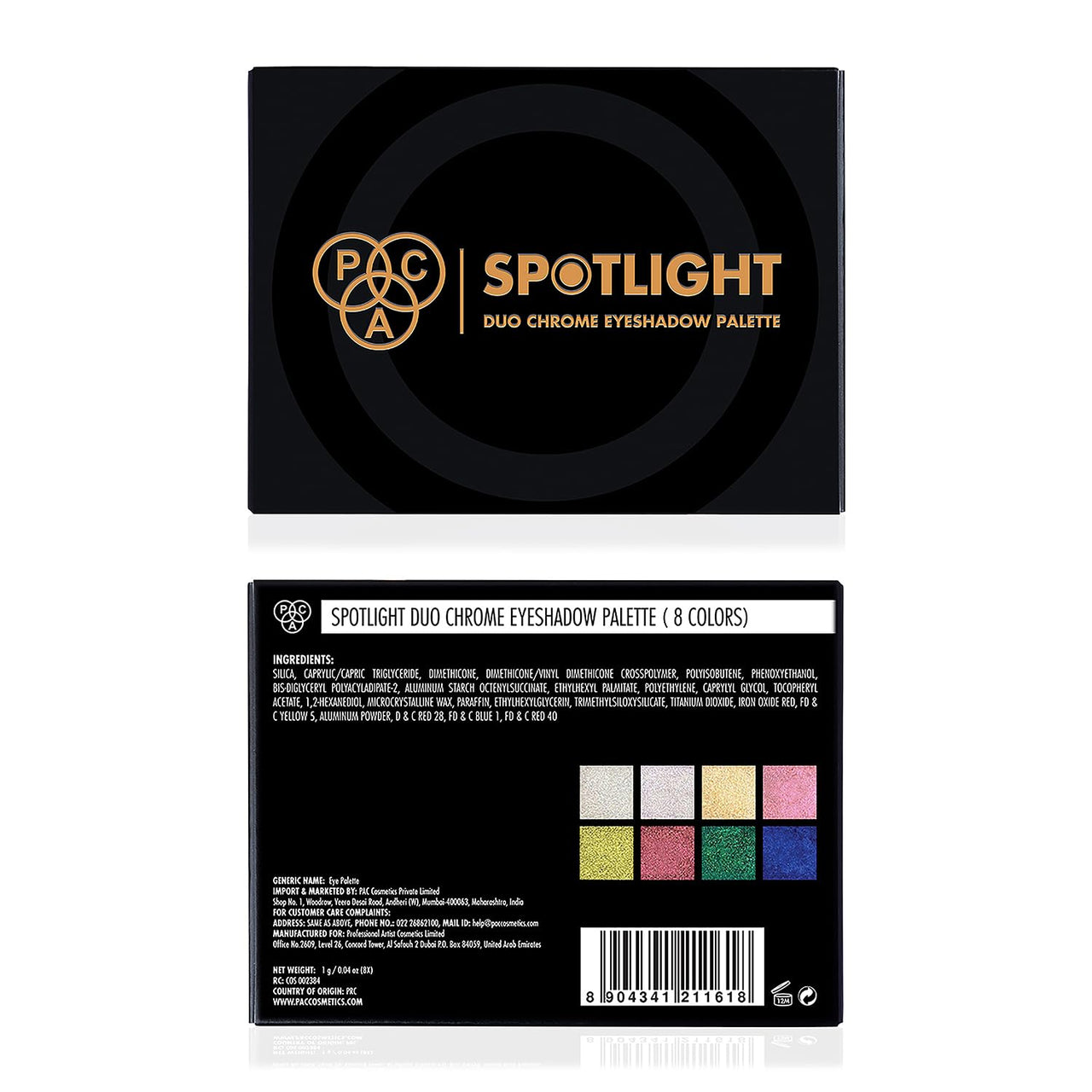 PAC Spotlight Duo Chrome Eyeshadow X8