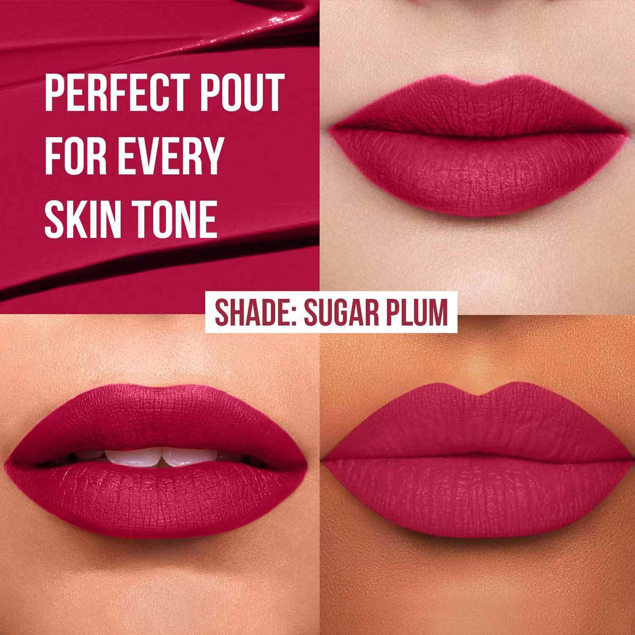 Insight Non Transfer Lip Color, Matte Finish, 4ml (14 Sugar Plum)