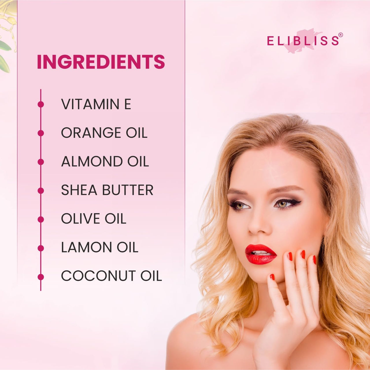 Elibliss Strawberry Lip Serum Roll On for Dry, Chapped & Cracked Lips | Deep Hydration & Moisture Lock Formula | Softens, Smooths & Repairs Lips | Lightweight Non Sticky Daily Lip Care 10ml