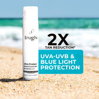Truglw Ultra Protect Mineral Sunscreen SPF 50 PA++++ | Derma & In Vitro Tested | Broad Spectrum | No White Cast, Non-Greasy | Zinc, Vitamin C & E, Hyaluronic Acid | 50ml