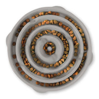 Outward Hound Fun Feeder Slo Bowl, Slow Feeder Dog Bowl, Large/Regular, Grey