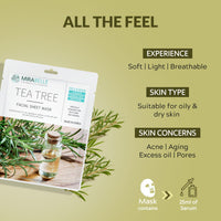 MIRABELLE COSMETICS KOREA Teatree Essential Facial Sheet Mask (Pack of 6)